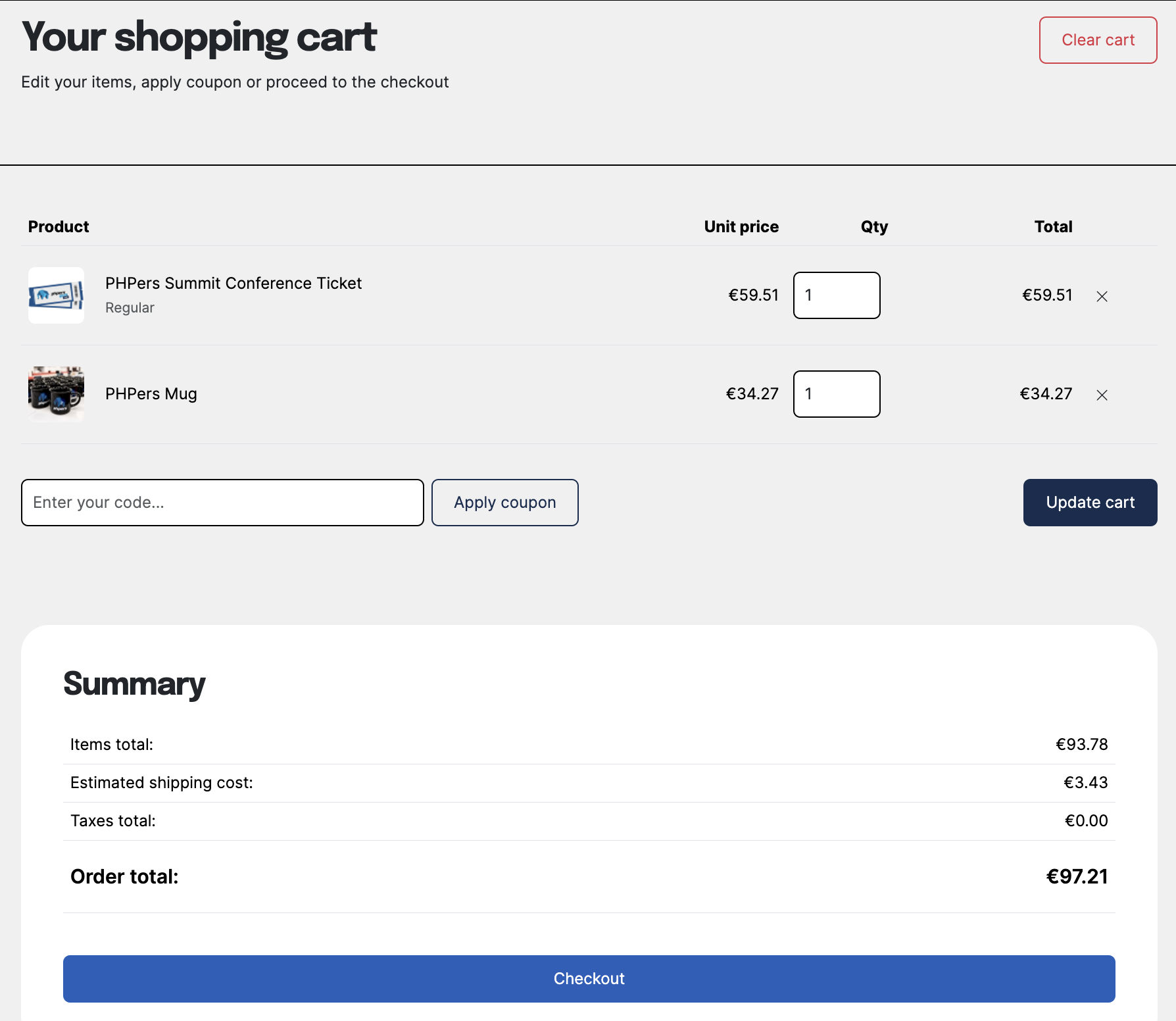 PHPers Summit cart